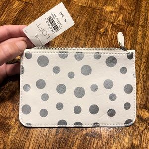 NWT! Cute!! LOFT Polka Dot Wallet/Coin Purse